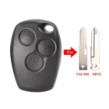 Чехол для дистанционного ключа автомобиля, брелок для Renault Dacia Modus Clio 3 Twingo Kangoo 2 Megane Espace Logan Duster, кнопка 2/3 без логотипа