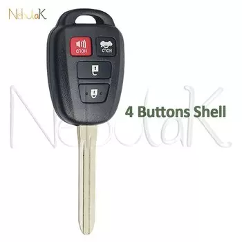 Чехол для дистанционного ключа автомобиля для Toyota Camry Prius Highlander Corolla Yaris Tacoma RAV4 Tundra TOY43, 2/3/4 кнопки, крышка корпуса