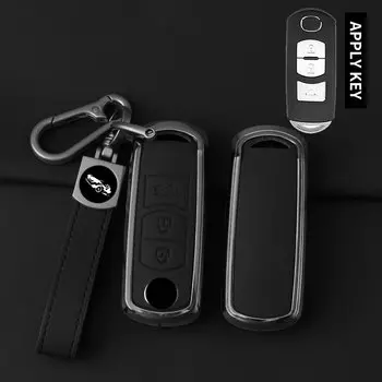Чехол для дистанционного ключа автомобиля из цинкового сплава, чехол-держатель для Mazda 2 CX-3 CX-5 CX-4 CX-8 MX-5 Atenza, защитный чехол для автомобильного ключа без ключа