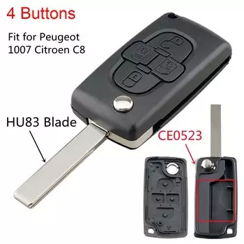 Чехол для дистанционного ключа для Citroen C2 C3 C4 C5 C6, складные корпуса для ключей с необрезанными 2/3/4 кнопками для Peugeot 207 307 407 308 407 607