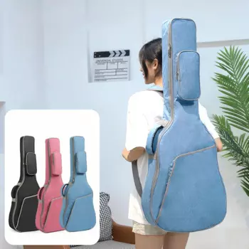 Чехол для гитары 36/41 дюймов, водонепроницаемый льняной утолщенный износостойкий хлопковый двойной плечевой ремень, мягкий рюкзак для гитары, новый