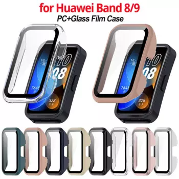 Чехол для Huawei Band 9 30 шт., Защитная пленка для экрана из твердого поликарбоната + закаленное стекло для Huawei Band 8, защитный бампер для часов
