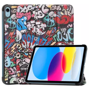 Чехол для IPad 10,8 дюйма, защитный чехол для планшета Apple с рисунком граффити, с трехскладным кронштейном, чехол для электронной книги, кожаный чехол для экрана iPad
