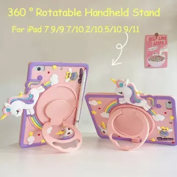 Чехол для iPad 10,9 10 10,2 9 8 7 Gen, с мультяшным единорогом, детский чехол для iPad Air 1 2 3 4 5 Pro 11 2022 2021