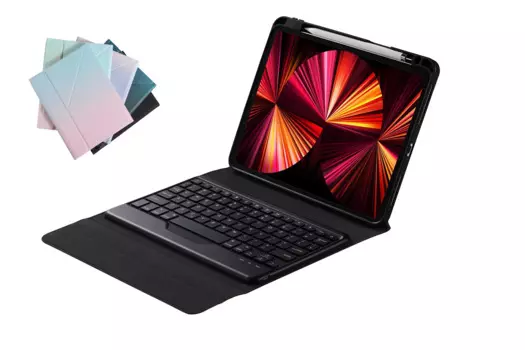 Чехол для iPad Air 4 с клавиатурой и держателем для карандашей, беспроводной чехол для iPad air 4 2020, чехол с клавиатурой и подставкой