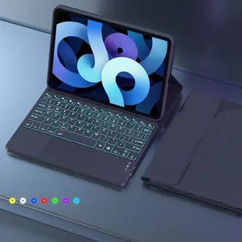 Чехол для iPad Bluetooth-клавиатура для планшета 10-го поколения 24 Air Pro 11-дюймовый чехол для iPad 19 20 10,2 дюйма, бесшумная клавиатура с крутым освещением