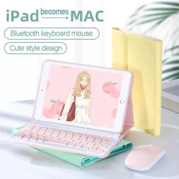 Чехол для iPad Mini 6, чехол для iPad Mini 1, 2, 3, 4, 5, 7,9, 8,3 дюйма, Bluetooth клавиатура, мышь, кожаный чехол для iPad Mini 2021