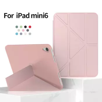 Чехол для iPad Mini 6-го поколения, Многофункциональный умный чехол из искусственной кожи для iPad Mini 6 2021, мягкий силиконовый матовый чехол-накладка для планшета