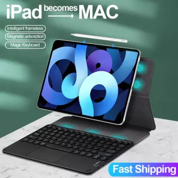 Чехол для iPad Pro 12.9 2021 M1 2018 iPad Pro 11 2020 Air 5th 4 10,9 2022 Волшебная Bluetooth сенсорная клавиатура Магнитный Тонкий чехол