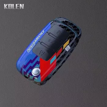 Чехол для ключа автомобиля из углеродного волокна ABS для Volkswagen VW Polo Golf Passat Tiguan Beetle Caddy T5 Up Skoda Octavia Seat Leon Altea
