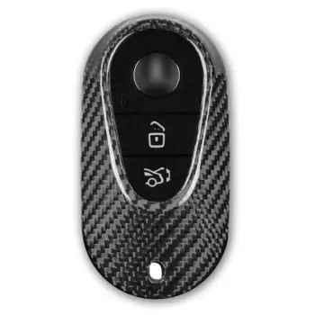 Чехол для ключа из настоящего углеродного волокна для Mercedes Benz EQS450 + 2020-2023, брелок для ключей для Benz EQE350 S580 C300 C-Class 2020-2023