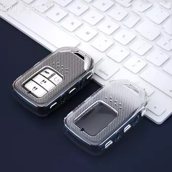 Чехол для ключа от автомобиля, мягкий ТПУ чехол без ключа для Honda 2016 2017 2018 2019 Odyssey CRV Pilot HRV Vezel City Accord Civic Fit Freedom
