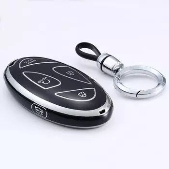 Чехол для ключа, прочный защитный чехол из ТПУ с золотистой отделкой, подходит для Hyundai 24 Kona N-Line, 2024 Elantra SEL, 2023 IONIQ 6