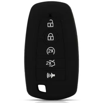 Чехол для ключа с дистанционным управлением jingyuqin, 5 кнопок, чехол для Ford Fusion, Mustang, Explorer, F-150 F-250, 2017, 2018, кожаный держатель