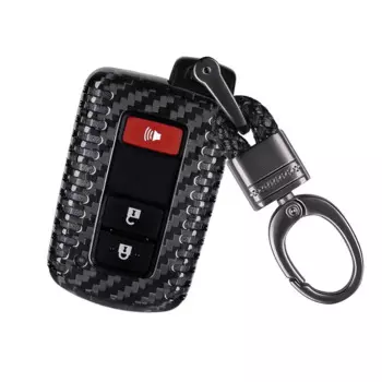 Чехол для ключа Toyota, отделение из углеродного волокна для Toyota Tacoma 2016-2022 4runner Sequoia RAV4 Tundra Land круиз