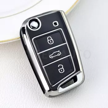 Чехол для ключей автомобиля Volkswagen VW Golf 7 Gti Mk7 R Touran Skoda Octavia 3 Superb Karoq Kodiaq Seat Leon Mk3 Ateca, аксессуары