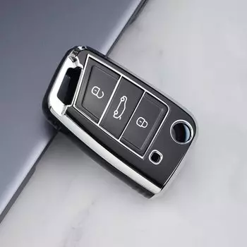Чехол для ключей автомобиля VW Skoda Octavia A7 Fabia Leon Rapid Karoq SEAT Leon Ateca Ibiza Toledo Golf 7 T-cross POLO T-Roc