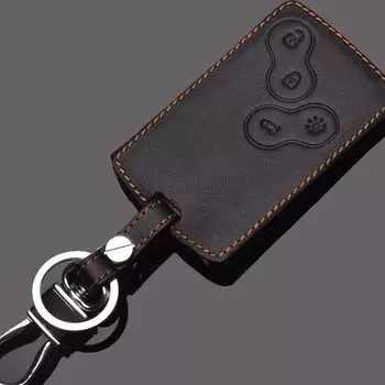 Чехол для ключей из кожи с брелоком для Renault Koleos Laguna 2 3 Megane 1 2 3 Sandero Scenic Captur Clio Duste