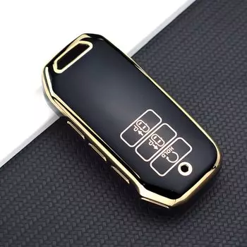 Чехол для ключей из ТПУ с золотистыми краями для Kia Sorento MQ4 2020 2021 2022 EV6 K8 v6 7 кнопок