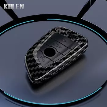 Чехол Для Ключей Из Углеродного Волокна ABS Для BMW X1 X3 X5 X6 X7 F30 F34 F10 F20 G20 G30 G01 G02 G05 F15 F16 1 2 3 5 7 Сери...