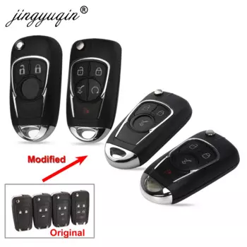 Чехол для ключей jingyuqin, 10 шт., модифицированный для Buick, Chevrolet Cruze Vauxhall, Opel Insignia Astra J Zafira C Mokka, флип-чехол брелока Дистанционного Управления