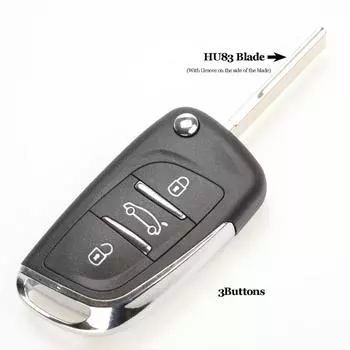 Чехол Для Ключей Jingyuqin CE0523 Для Citroen C2 C4 C5 Berlingo Xsara Picasso Peugeot 306 407 807 Partner VA2/HU83 Со Съемной...