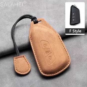 Чехол для ключей от автомобиля из овчины для VW Volkseagen Golf 8 2020 Passat B8 Magotan для Skoda Superb A7 Kodiaq Octavia A8 2021 SEAT Leon MK4