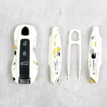 Чехол для ключей от автомобиля с изображением астронавта из АБС-пластика, внутреннее украшение для Porsche Macan Panamera 718 Cayenne 911, стильный брелок Taycan