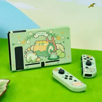 Чехол для Nintendo Switch, милый защитный мягкий чехол зеленого цвета в виде лягушки для контроллера Switch Joy-Con