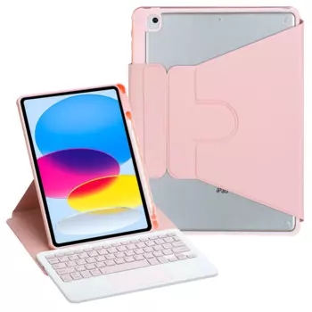 Чехол для планшета iPad 10.9 (2022) из искусственной кожи, прозрачный акриловый чехол-подставка с клавиатурой с сенсорной панелью Bluetooth