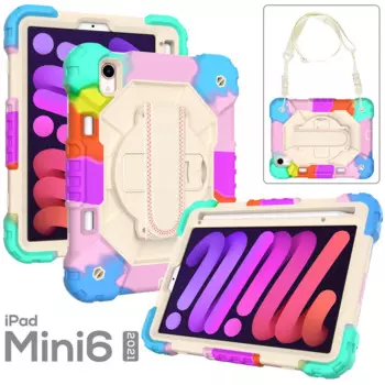 Чехол для планшета iPad mini6, 2021 дюйма, с подставкой и ручкой