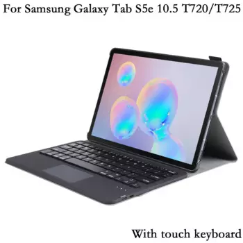 Чехол для планшета с сенсорной Bluetooth клавиатурой для Samsung Galaxy Tab S5e 10,5, клавиатура T725 T720, чехол из искусственной кожи, чехол-подставка