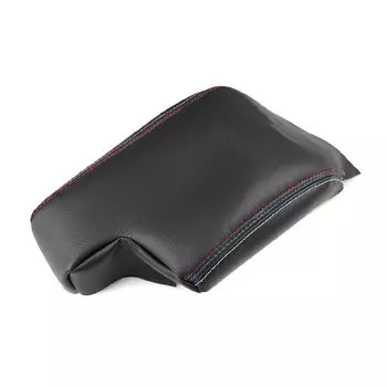 Чехол для подлокотника центральной консоли BMW 3 серии E46 1998 - 2005 из микрофибры и кожи, защитная отделка, черная, красная, синяя линия