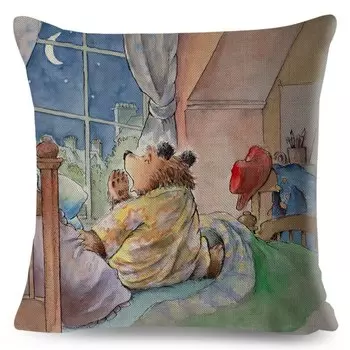 Чехол для подушки BANXIAO с медведем