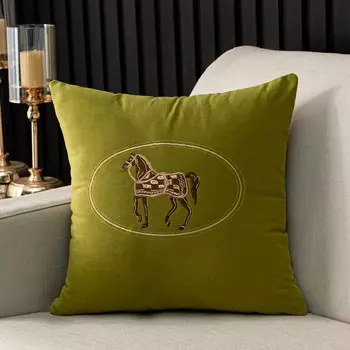 Чехол для подушки BUNNY FiFi с вышивкой, лошадь, полиэстер/хлопок, 45*45 см