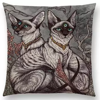 Чехол для подушки Dark Magic Creatures MIAOTU