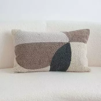 Чехол для подушки efundeal абстрактный геометрический лен/хлопок