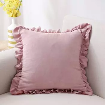 Чехол для подушки efundeal искусственная замша розово-серый 45x45/30x50 см