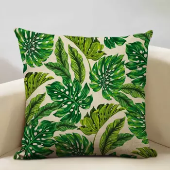 Чехол для подушки HAAFKK растительный принт 45x45 см