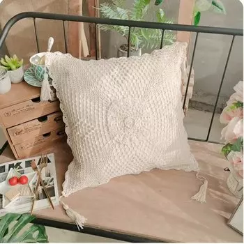 Чехол для подушки из хлопка и льна 40x40 см