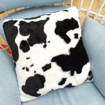 Чехол для подушки MISS WHAT черно-белая корова 45x45 см