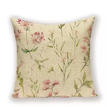 Чехол для подушки Pumelo Tree, лен/хлопок, растительный узор