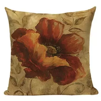 Чехол для подушки Pumelo Tree, лен/хлопок, цветочный принт