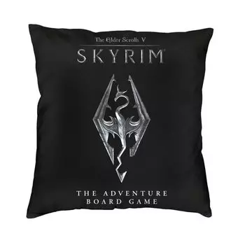 Чехол для подушки Skyrim бархатный