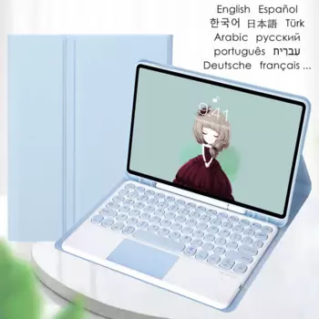 Чехол для Samsung Galaxy Tab A7 2022 2020, чехол для планшета с клавиатурой SM-T500 T505 T509, чехол для беспроводной клавиатуры с функцией сенсорной панели