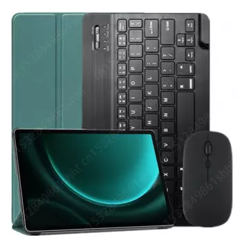 Чехол для Samsung Galaxy Tab S9 FE Plus 12,4, чехол с клавиатурой, русская, португальская, русская, испанская клавиатура для Tab S9 FE + 2023, чехол