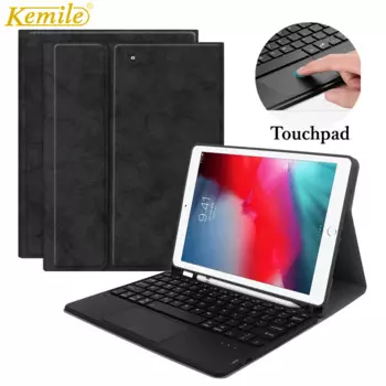 Чехол для сенсорной клавиатуры для iPad 9,7 2017 2018 5th 6th Air 1/2 9,7 Pro 11 10,5, с держателем для карандашей