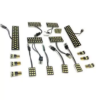 Чехол для светодиодных ламп для чтения в салоне автомобиля July King для Toyota Alphard Vellfire 20 # Серия 2008-2014, фонарь для карты купола автомобиля 6000K, 17 шт.