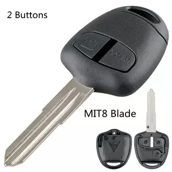 Чехол для дистанционного ключа автомобиля с 2/3 кнопками и лезвием MIT8, подходит для Mitsubishi Grandis Outlander Lancer V VI VII VIII IX CT9A