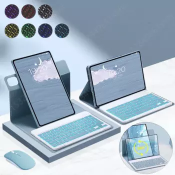 Чехол Funda для Xiaomi Pad 6 Pro, чехол с вращающейся клавиатурой для Xiaomi Mi Pad 6, чехол с 2023 клавиатурой с подсветкой